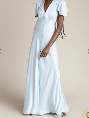 Ghost London Delphine Dress (Light Blue) - XS